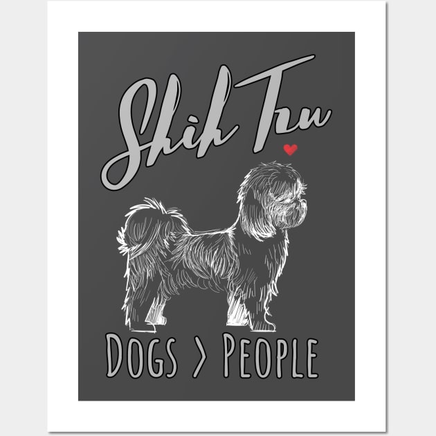 Shih Tzus - Dogs > People Wall Art by JKA